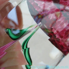 Load image into Gallery viewer, 1960s Strathearn Paperweight Lampwork Pink Flower and Faceted Panels Original Box Scottish Glass
