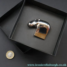 Load image into Gallery viewer, Vintage Dansk Silver-Plate Paperweight in Original Presentation Box. HIPPOPOTAMUS
