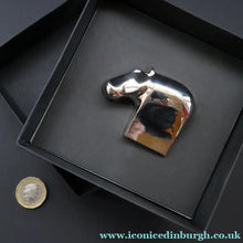 Load image into Gallery viewer, Vintage Dansk Silver-Plate Paperweight in Original Presentation Box. HIPPOPOTAMUS

