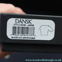 Load image into Gallery viewer, Vintage Dansk Silver-Plate Paperweight in Original Presentation Box. HIPPOPOTAMUS
