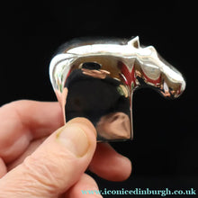 Load image into Gallery viewer, Vintage Dansk Silver-Plate Paperweight in Original Presentation Box. HIPPOPOTAMUS
