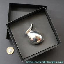 Load image into Gallery viewer, Vintage Dansk Silver-Plate Paperweight in Original Presentation Box. RABBIT
