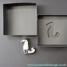 Load image into Gallery viewer, Vintage 1970s  Dansk Silver-Plate Paperweight in Original Presentation Box. SEA HORSE
