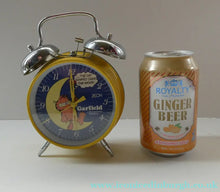Load image into Gallery viewer, Vintage 1970s GARFIELD Alarm Clock. Wnd-up Mechanism with Bells. WORKING
