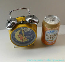 Load image into Gallery viewer, Vintage 1970s GARFIELD Alarm Clock. Wnd-up Mechanism with Bells. WORKING
