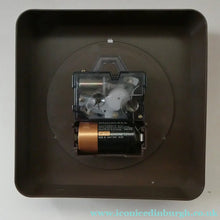 Load image into Gallery viewer, Made in Ireland Wall Clock Hanson or Hansco. Vintage Orange and Brown Plastic

