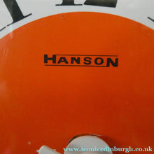 Load image into Gallery viewer, Made in Ireland Wall Clock Hanson or Hansco. Vintage Orange and Brown Plastic
