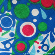 Load image into Gallery viewer, 1960s Irish Linen Psychedelic Abstract Pattern Tea Towel Bar Cloth
