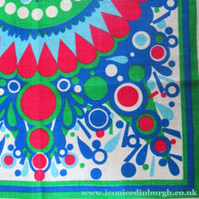 Load image into Gallery viewer, 1960s Irish Linen Psychedelic Abstract Pattern Tea Towel Bar Cloth
