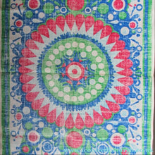Load image into Gallery viewer, 1960s Irish Linen Psychedelic Abstract Pattern Tea Towel Bar Cloth
