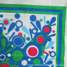Load image into Gallery viewer, 1960s Irish Linen Psychedelic Abstract Pattern Tea Towel Bar Cloth
