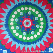 Load image into Gallery viewer, 1960s Irish Linen Psychedelic Abstract Pattern Tea Towel Bar Cloth
