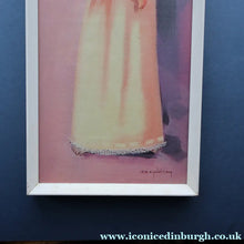 Load image into Gallery viewer, Vintage 1970's Kitsch "Big Eyes" Print By D Golding. Bedtime - Girl with Her Teddy Bear

