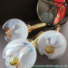 Load image into Gallery viewer, Vintage 1970s MAZZEGA Murano Glass Hanging Pendant Light Fitting with Three Shades.
