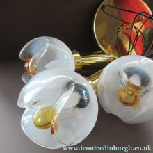 Load image into Gallery viewer, Vintage 1970s MAZZEGA Murano Glass Hanging Pendant Light Fitting with Three Shades.
