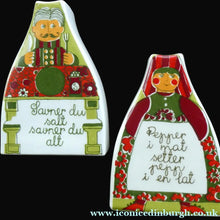 Load image into Gallery viewer, 1970s NORWEGIAN Figgjo Flint Folklore Salt and Pepper Pots
