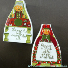 Load image into Gallery viewer, 1970s NORWEGIAN Figgjo Flint Folklore Salt and Pepper Pots
