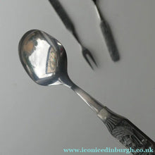 Load image into Gallery viewer, NORWEGIAN (Konge Tinn) Viking Pewter Heilag Olav Spoon and Two Pickle Forks

