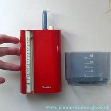 Load image into Gallery viewer, Vintage 1970s Portable Space Age Kitchen Scales by Terraillon PL350. Fabulous Scarlet Red Colour
