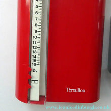 Load image into Gallery viewer, Vintage 1970s Portable Space Age Kitchen Scales by Terraillon PL350. Fabulous Scarlet Red Colour
