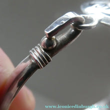 Load image into Gallery viewer, 1970s Silver (925) Bracelet with Art Nouveau Style Round Shield Decoration and Hook Clasp
