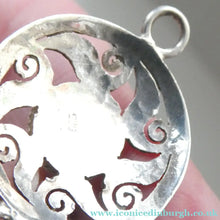 Load image into Gallery viewer, 1970s Silver (925) Bracelet with Art Nouveau Style Round Shield Decoration and Hook Clasp
