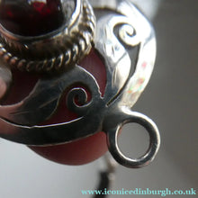 Load image into Gallery viewer, 1970s Silver (925) Bracelet with Art Nouveau Style Round Shield Decoration and Hook Clasp
