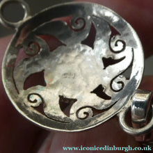 Load image into Gallery viewer, 1970s Silver (925) Bracelet with Art Nouveau Style Round Shield Decoration and Hook Clasp
