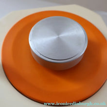 Load image into Gallery viewer, Vintage 1970s SPACE AGE Orange and White Sparklets Ice Bucket. Complete with Tongs in the Lid

