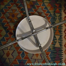 Load image into Gallery viewer, Genuine Vintage 1972 Chair Centre barstools. White Plastic, Tangerine Vinyl and Chrome Legs. THREE AVAILABLE
