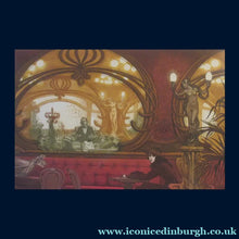 Load image into Gallery viewer, Vintage 1980s Colour Etching: The Brasserie Hoffmann by Frank Martin (1921 - 2005). Pencil Signed
