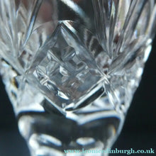 Load image into Gallery viewer, Vintage Edinburgh Crystal PAIR of Tall CHAMPAGNE Flute Glasses.  7 3/8 inches
