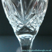 Load image into Gallery viewer, Vintage Edinburgh Crystal PAIR of Tall CHAMPAGNE Flute Glasses.  7 3/8 inches
