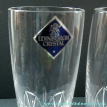Load image into Gallery viewer, Vintage Edinburgh Crystal PAIR of Tall CHAMPAGNE Flute Glasses.  7 3/8 inches

