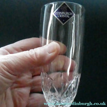 Load image into Gallery viewer, Vintage Edinburgh Crystal PAIR of Tall CHAMPAGNE Flute Glasses.  7 3/8 inches
