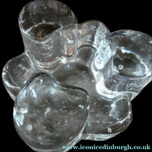Load image into Gallery viewer, 1970s GERMAN Chunky Clear Glass Candle Holder / Plate Warmer by Glasdesign Georgshutte
