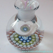 Load image into Gallery viewer, 1980s Perthshire Scent Bottle Scottish Glass with Stopper P Cane
