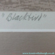 Load image into Gallery viewer, 1980s Woodcut by James Williamson Bell (1938 - 2010), "BLACKBIRD". Signed in Pencil
