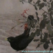 Load image into Gallery viewer, 1980s Woodcut by James Williamson Bell (1938 - 2010), "BLACKBIRD". Signed in Pencil
