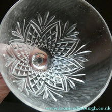 Load image into Gallery viewer, 1990s Edinburgh Crystal Tall White Wine Glasses. TWEED Pattern. Set of Six

