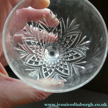 Load image into Gallery viewer, 1990s Edinburgh Crystal Tall White Wine Glasses. TWEED Pattern. Set of Six
