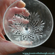 Load image into Gallery viewer, 1990s Edinburgh Crystal Tall White Wine Glasses. TWEED Pattern. Set of Six

