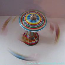 Load image into Gallery viewer, Products Vintage 2000 SCHYLLING Rocket Ride Carousel. Tin Plate Clockwork. Rotating Rockets. BOXED
