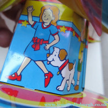 Load image into Gallery viewer, Products Vintage 2000 SCHYLLING Rocket Ride Carousel. Tin Plate Clockwork. Rotating Rockets. BOXED
