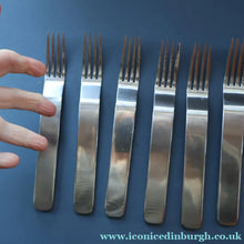 Load image into Gallery viewer, Vintage 2002 DAVID MELLOR Stainless Steel Cutlery. Set of Six Forks. Minimal Design
