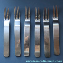 Load image into Gallery viewer, Vintage 2002 DAVID MELLOR Stainless Steel Cutlery. Set of Six Forks. Minimal Design
