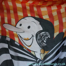 Load image into Gallery viewer, Vintage 2003 Long MOSCHINO Larioseta Como Olive Oyl Silk Scarf (with Original Orange Label)
