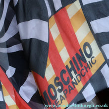Load image into Gallery viewer, Vintage 2003 Long MOSCHINO Larioseta Como Olive Oyl Silk Scarf (with Original Orange Label)
