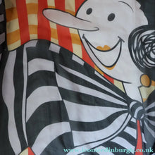 Load image into Gallery viewer, Vintage 2003 Long MOSCHINO Larioseta Como Olive Oyl Silk Scarf (with Original Orange Label)
