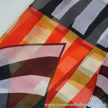 Load image into Gallery viewer, Vintage 2003 Long MOSCHINO Larioseta Como Olive Oyl Silk Scarf (with Original Orange Label)

